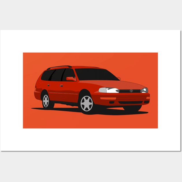 1995 Toyota Camry Wagon Wall Art by TheArchitectsGarage